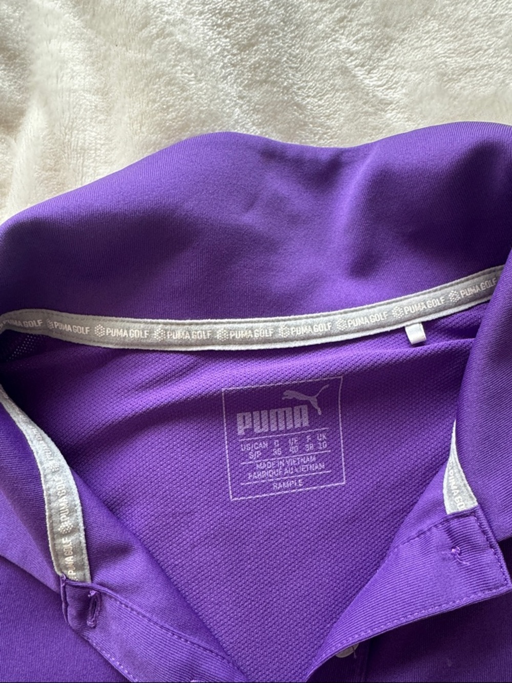 Puma Purple Short Sleeve Golf Polo - Picture 2 of 4